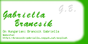 gabriella brancsik business card